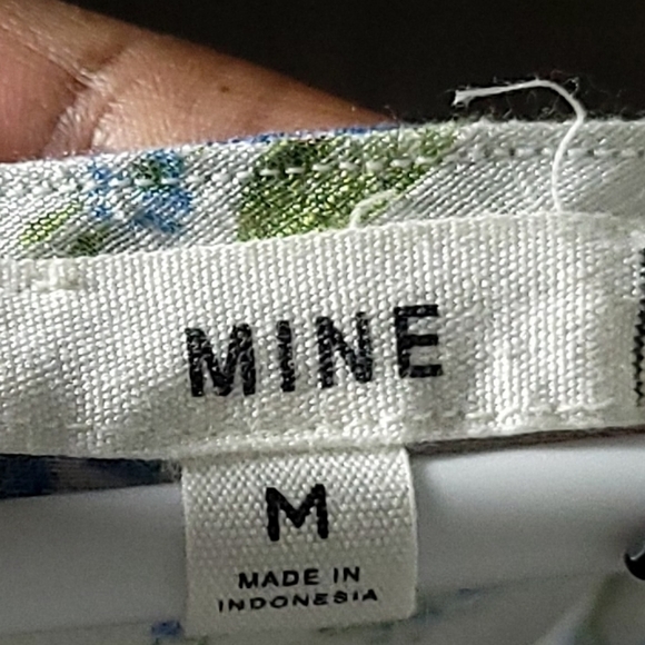 Mine by Blu Pepper Sz Med White & Blue Floral Cottagecore Sleeveless Midi Dress - Picture 9 of 10